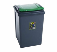 Load image into Gallery viewer, Recycling 50L Slim Bin &amp; Lid Graphite Kitchen Rubbish Dustbin Garden Waste Home