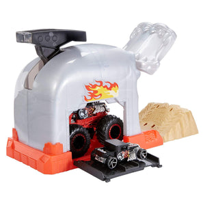 Hot Wheels Monster Trucks Pit and Launch Play Set Asst