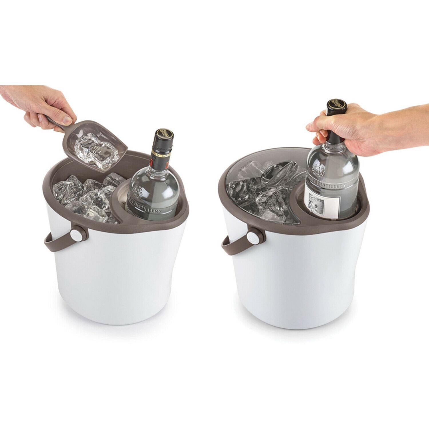 Polder Insulated Ice Bucket Wine Champagne Cooler Chill Station, Gunmetal  Gray 