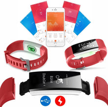 Load image into Gallery viewer, Aquarius Touch Screen Fitness Activity Tracker with Dynamic HRM - Red