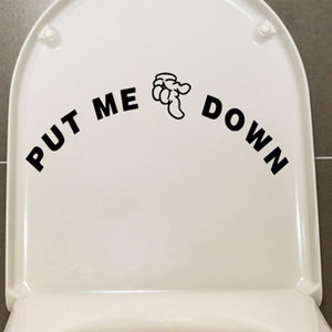 AQ Toilet Stickers - Put me Down