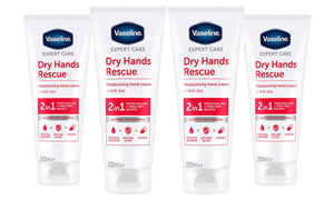 2x or 4x 200ml Vaseline Expert Care Dry Hands Rescue Moisturising Cream+Anti-bac