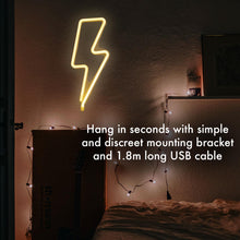 Load image into Gallery viewer, Aquarius Neon Lightning Thunder Bolt Shape Colorful LED Fairy Night Lights