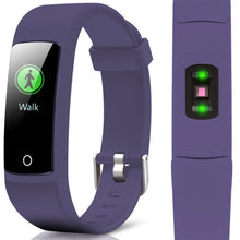 Load image into Gallery viewer, Aquarius AQ126 Waterproof Bluetooth Fitness Tracker With HRM and BPM - Purple