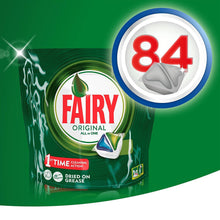 Load image into Gallery viewer, Fairy Original All In One 1st time Cleaning Action Dishwasher Tablets, 84Tablets