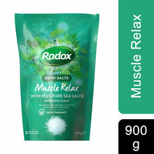 Load image into Gallery viewer, Radox Bath Salts Muscle Relax Bath Therapy, Peppermint,Pack of Six, 900gm