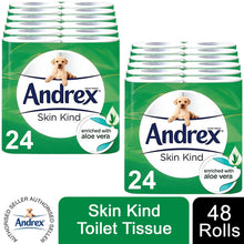 Load image into Gallery viewer, Andrex Toilet Roll Skin Kind, Gentle Clean, Classic or Supreme Quilts, 48 Rolls