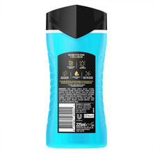 Load image into Gallery viewer, 3pk of 225ml Lynx 3-in-1 Ice Chill All Day Fresh with Icy Menthol Body wash