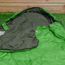 Load image into Gallery viewer, Summit Mummy Therma Sleeping Bag 250gsm For Camping FestivalHoliday Hiking Green