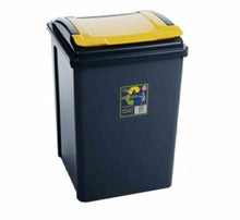 Load image into Gallery viewer, Recycling 50L Slim Bin &amp; Lid Graphite Kitchen Rubbish Dustbin Garden Waste Home