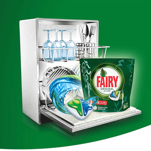 Fairy Original All In One 1st time Cleaning Action Dishwasher Tablets, 84Tablets