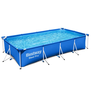 Bestway Steel Pro Rectangular Family Swimming Pool 400 x 211 x 81 cm, Blue