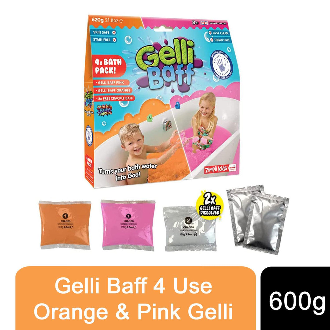 Gelli Baff 4 Use Orange & Pink Gelli- 600G