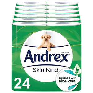 Andrex Toilet Roll Skin Kind, Gentle Clean, Classic or Supreme Quilts, 48 Rolls