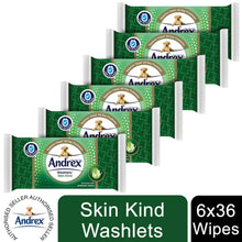 Load image into Gallery viewer, 6x Andrex Washlets Gentle Clean, Skin Kind or Classic Clean Toilet Tissue Wipes