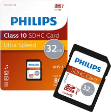 Load image into Gallery viewer, Philips SDHC 32 GB Class 10 Ultra High Speed Memory Card