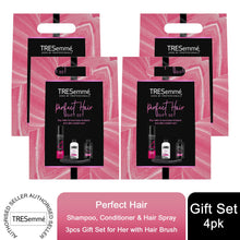 Load image into Gallery viewer, TRESemme Perfect Hair Shampoo, Conditioner, Spray Gift Set for Her w/ Hairbrush