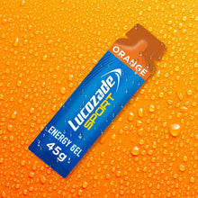 Load image into Gallery viewer, 24x45g Lucozade Sport Dual-Fuel Energy Gels, Orange, Contains Carbohydrate(30g)