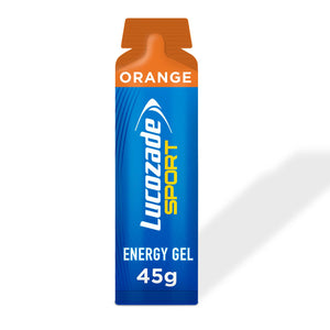 24x45g Lucozade Sport Dual-Fuel Energy Gels, Orange, Contains Carbohydrate(30g)