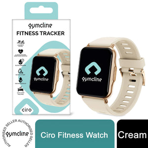 Gymcline Ciro Fitness Tracker with 25 Sports Modes, Black, Navy or Cream