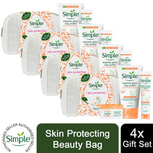 Load image into Gallery viewer, Simple Protect&#39;N&#39;Glow Gel, SPF Moisturiser &amp; Glow Clay Polish Beauty Bag GiftSet