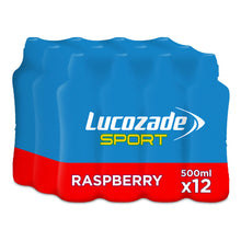 Load image into Gallery viewer, Lucozade Sport Raspberry Isotonic Body Fuel Drink 500ml, 12 Pack