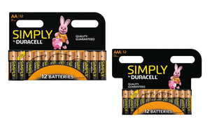 Duracell Simply AA or AAA Multipurpose Batteries