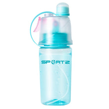 Load image into Gallery viewer, Aquarius Leak Proof Sports Water Bottle with Spray Function - 400ml (Blue)