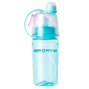 Aquarius Leak Proof Sports Water Bottle with Spray Function - 400ml (Blue)