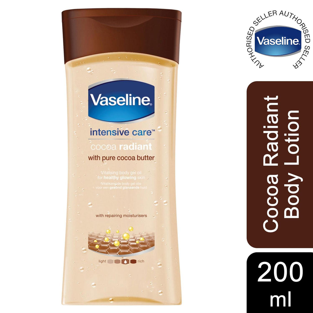 Vaseline Intensive Care Cocoa Radiant Moisturizer For Healthy Glowing Skin,200ml