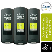 Load image into Gallery viewer, 3pk or 6pk of 400ml Dove Men+Care Micro Moisture Body &amp; Face Wash