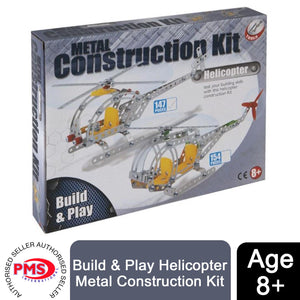 PMS Build And Play Meccano Style Helicopter Metal Construction Kit With Tools