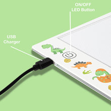 Load image into Gallery viewer, Doodle A4 Ultra-Thin Portable LED Tracing Pad with USB Cable, Dinosaur or Unicorn