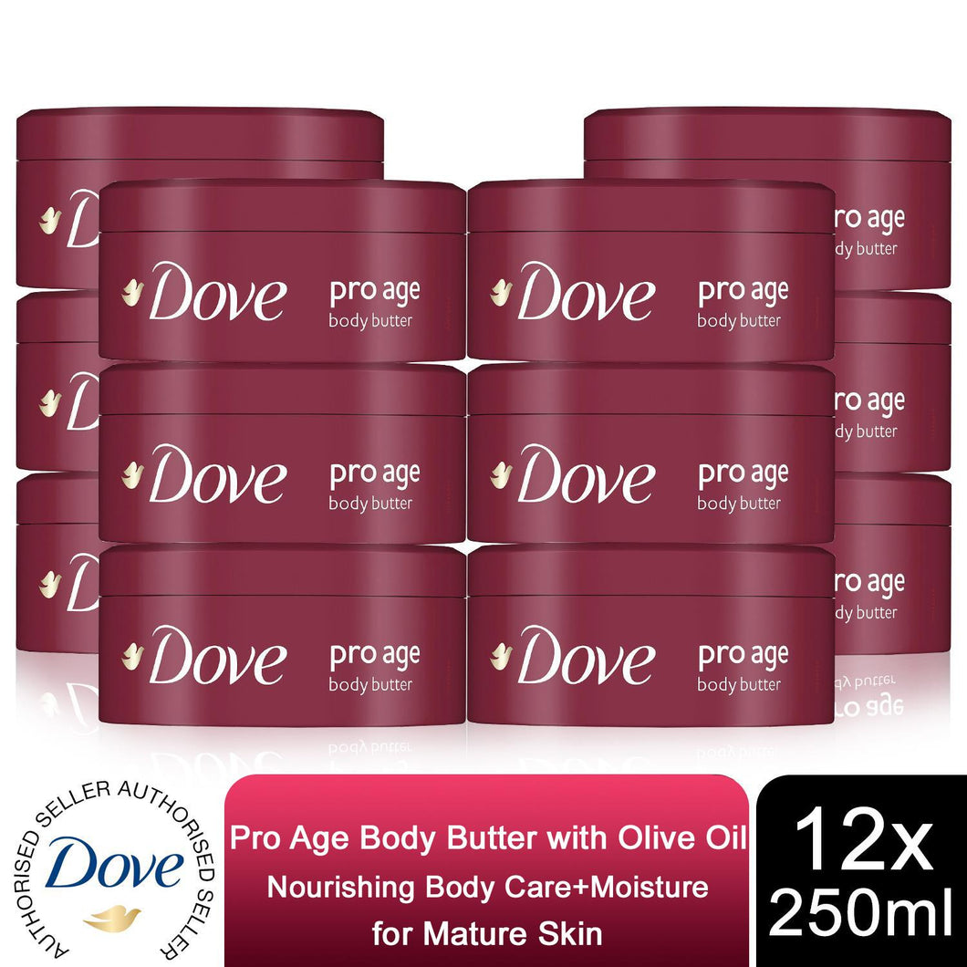 Dove Pro Age Body Butter Nourishing Body Care+Moisture with Olive Oil, 12x250ml