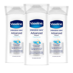 Vaseline Intensive Care Body Lotion, 3 Pack, 400ml