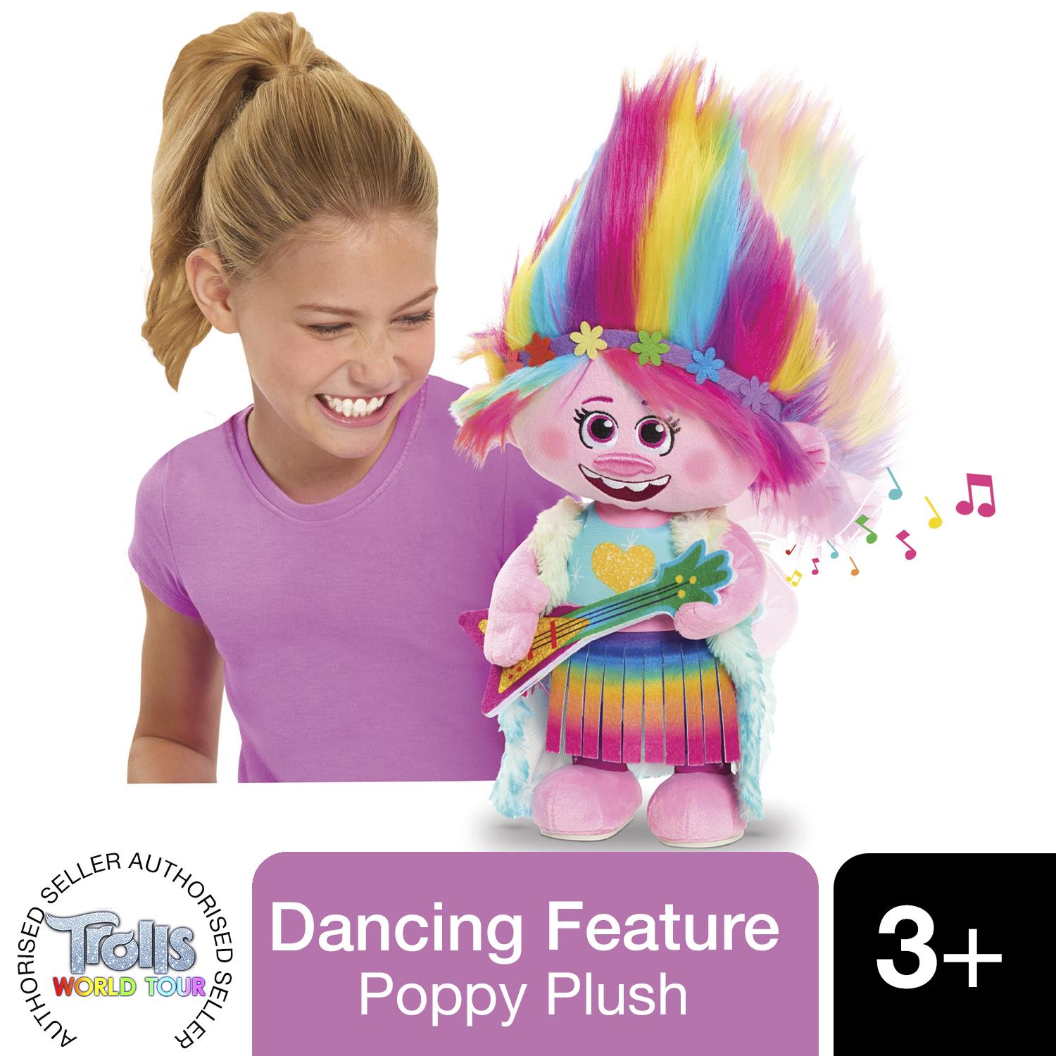 Jp Trolls World Tour Dancing And Singing Feature Poppy Plush For Ages Avant Garde Brands 4445