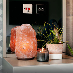 Haven Himalayan Crystal Handcrafted Salt Lamp Wooden Base, Extra Extra Large