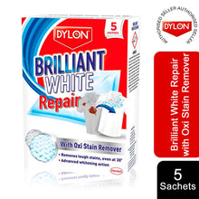 Load image into Gallery viewer, Dylon Brilliant White Repair with Oxi Stain Remover, 5 Sachets, 1pk