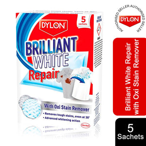 Dylon Brilliant White Repair with Oxi Stain Remover, 5 Sachets, 1pk