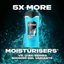 Load image into Gallery viewer, 6x Lynx 12H Refreshing Ice Chill All Day Fresh with Icy Menthol Shower Gel,500ml