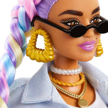 Load image into Gallery viewer, Barbie Extra Doll in Denim Jacket with Rainbow Braids