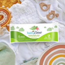 Load image into Gallery viewer, Baby Dove Biodegradable Wipes made with 100% Naturally Derived Fibers, 75 Sheets