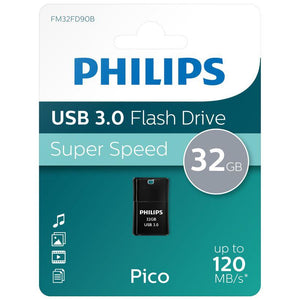 Philips USB 3.0 Pico Edition Flash Drive 32GB Pen Drive - Black