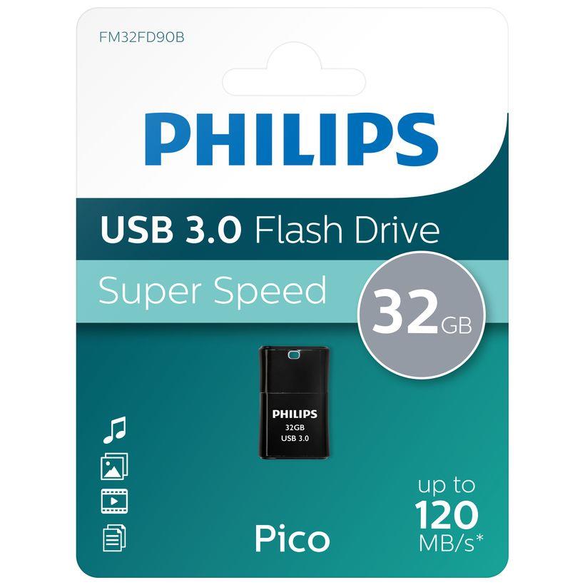 Philips USB 3.0 Pico Edition Flash Drive 32GB Pen Drive - Black