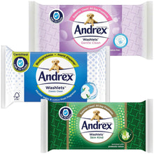 Load image into Gallery viewer, Andrex Washlets Gentle Clean, Skin Kind or Classic Clean Toilet Tissue Wipes