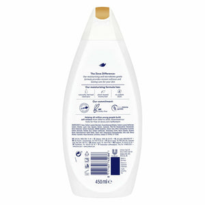 3 Pack Dove ¼ Moisturising Cream Pampering Shea Butter & Vanilla Body Wash,450ml