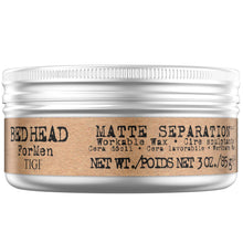 Load image into Gallery viewer, Bed Head for Men by TIGI Matte Separation Mens Hair Wax for Firm Hold 85g, 2pk