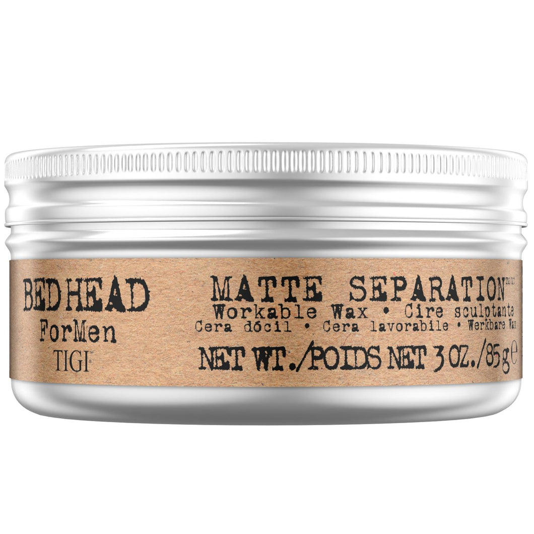 Bed Head for Men by TIGI Matte Separation Mens Hair Wax for Firm Hold 85g, 2pk