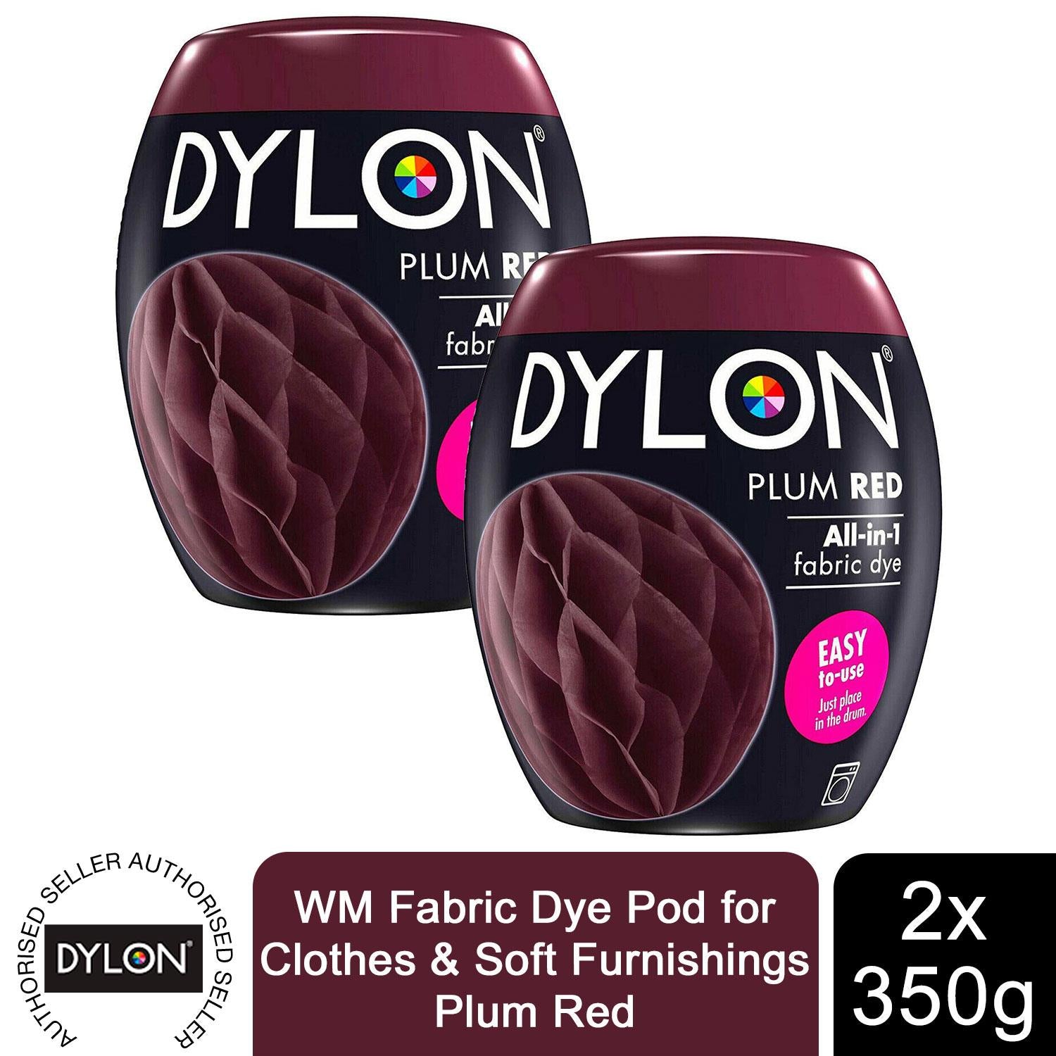 Dylon textile washing machine dye, Plum red ( burlesque red)