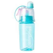 Load image into Gallery viewer, Aquarius Leak Proof Sports Water Bottle with Spray Function - 400ml (Blue)